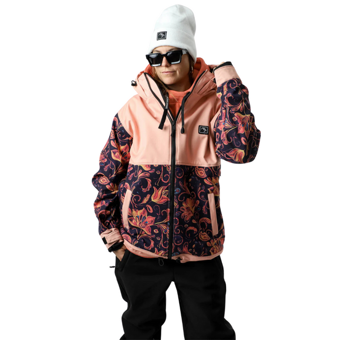 Access Full Zip Jacke Pfirsich und Paisley