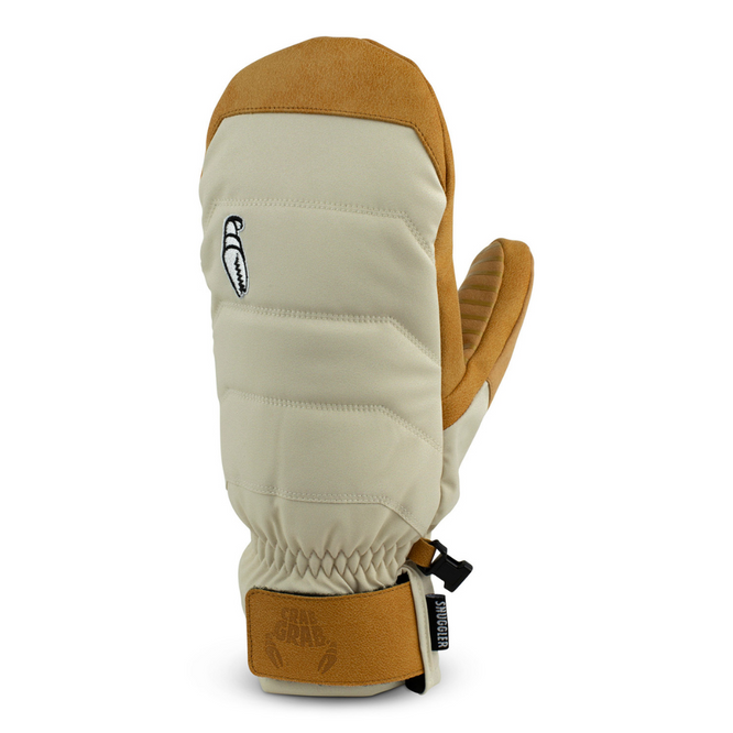 Womens Snuggler Mitt Creme und Tan