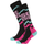 Kids Mitzi Snow Socks Schwarz/Rot Lehm