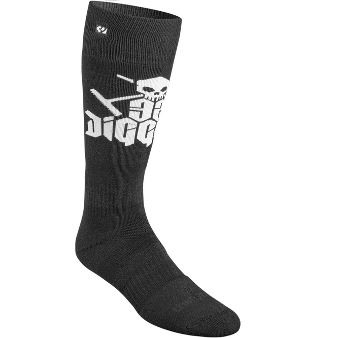 Merino X Diggers Snowboard Socke Schwarz/ Weiß