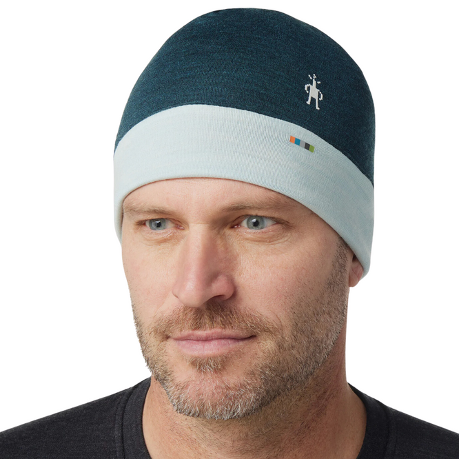 Thermal Merino Reversible Beanie Twilight Blue Heather