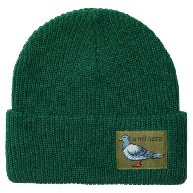 Lil Pigeon Label Beanie Manschette Grün