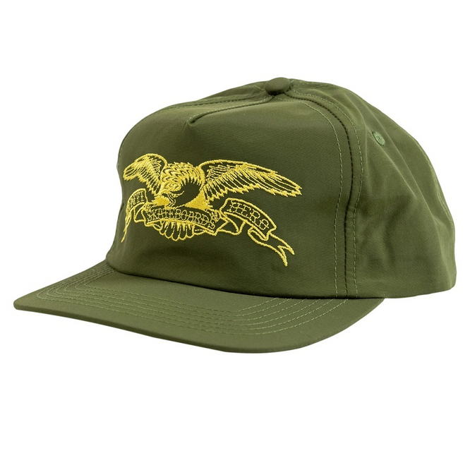 Basic Eagle Verstellbare Snapback-Mütze Oliv/Gelb