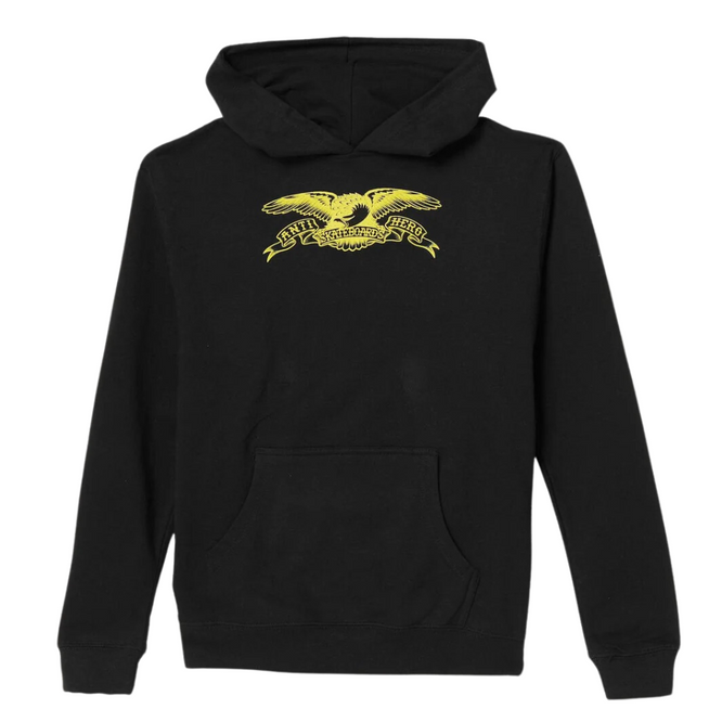 Kinder Basic Eagle Hoodie Schwarz/Gold