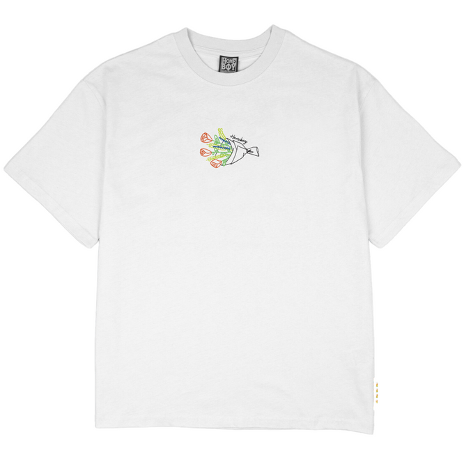 Flowers For Ya Homies T-shirt Weiß