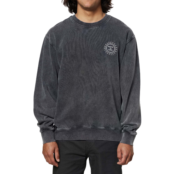 Scortch Crew Pullover Schwarz Sand Wash