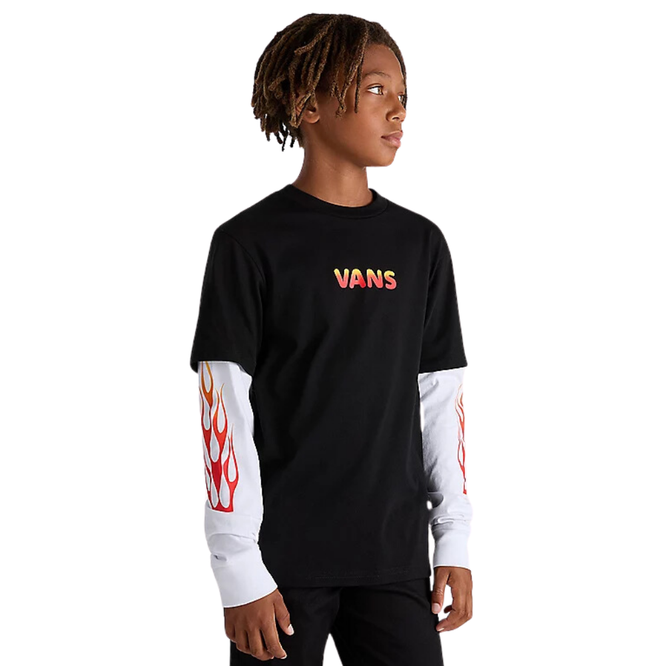 Kids Flame Thrower Twofer T-Shirt Schwarz