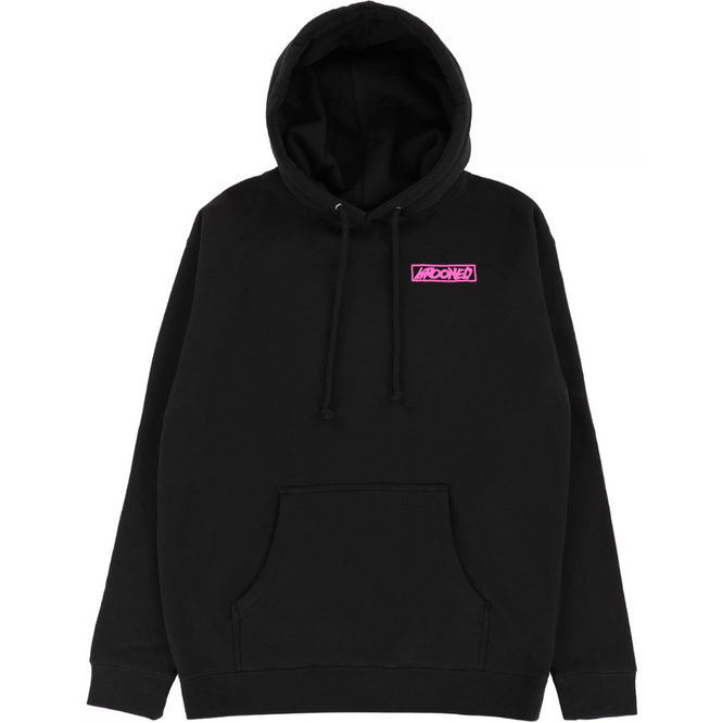 Moon Smile Raw Hoodie Schwarz