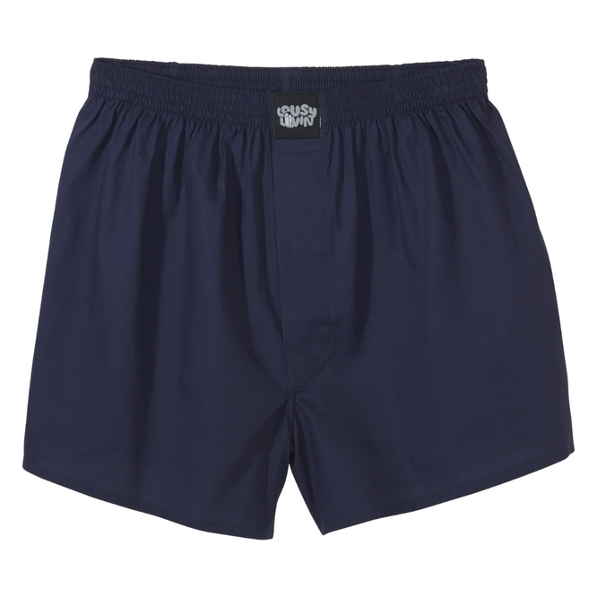 Einfarbige Boxershorts Navy