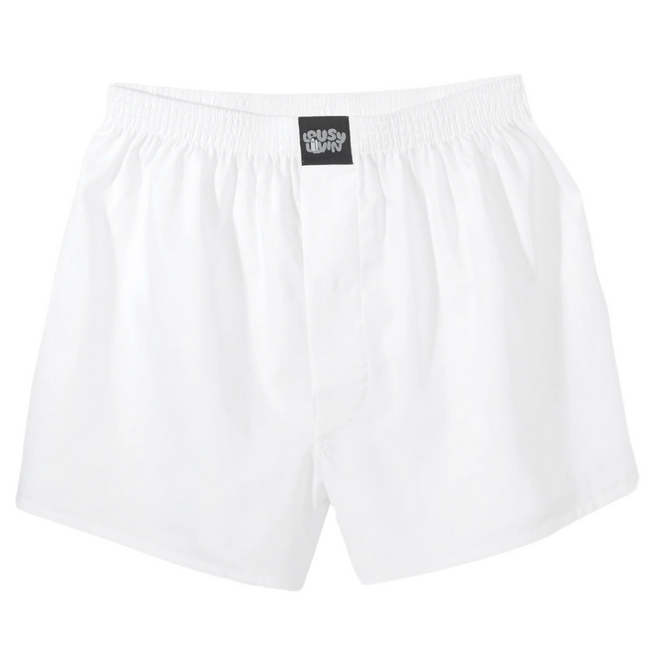 Einfarbige Boxershorts Weiß