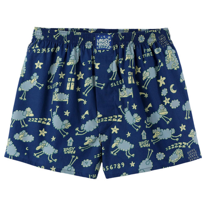 Schaf Boxershorts True Blue