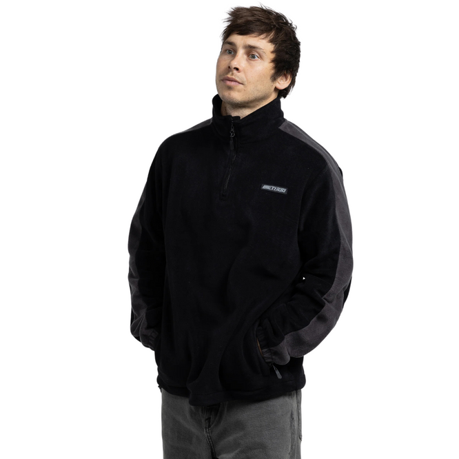 Fast Times 1/4 Zip Fleece Schwarz/Dunkelgrau