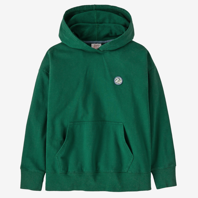 Kinder Erde Ströme Patch Hoodie Nadelbaum grün