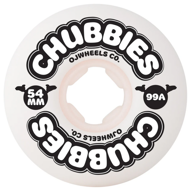 Chubbies 99a 54mm Weiße Skateboard-Räder