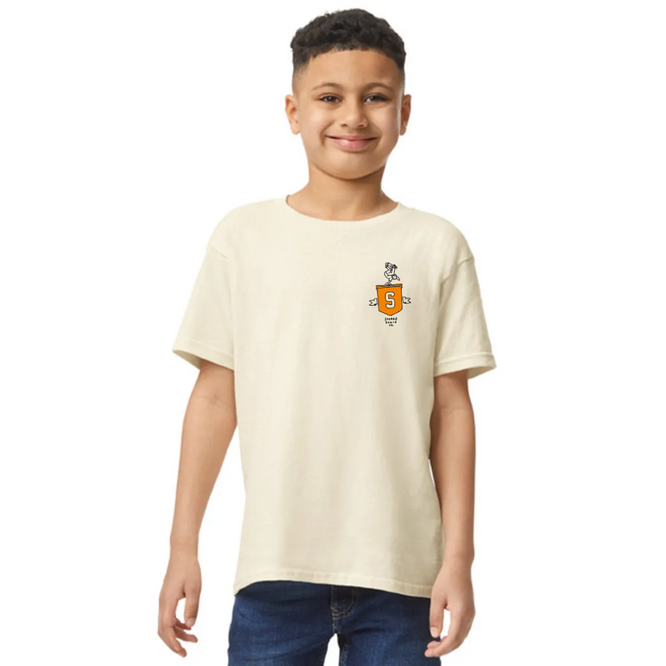 Kinder Handplant Orange T-shirt Natural