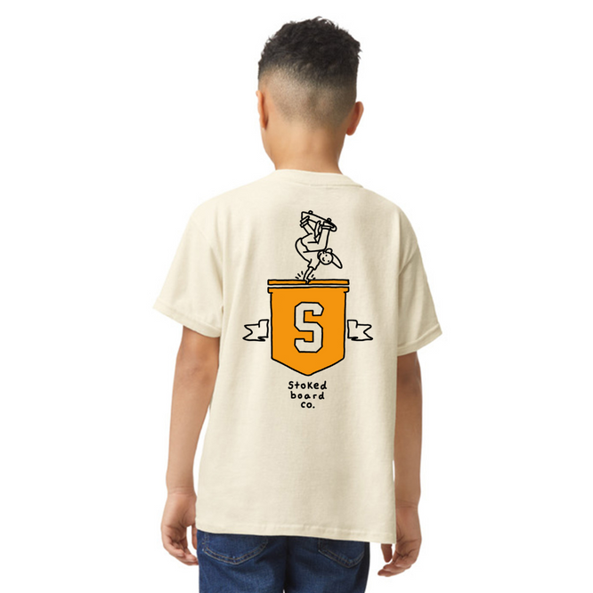 Kinder Handplant Orange T-shirt Natural