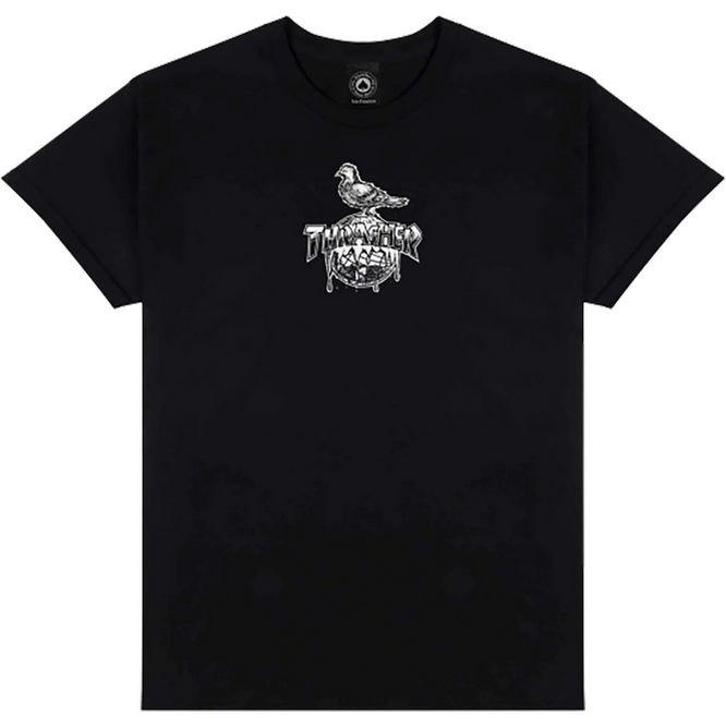 Thrasher x Antiheld decken die Erde T-shirt schwarz