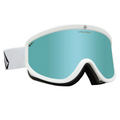 Footprints Matte White Stone + Ice Chrome Lens Snowboard Goggle