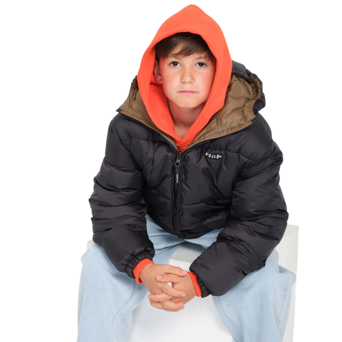 Kinder Iconic Jacke Reversible Braun