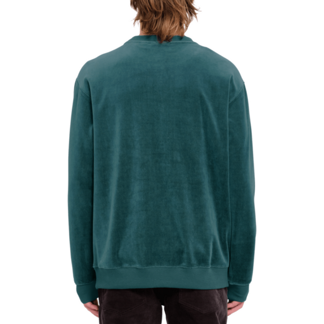 Single Stone Velvet Crew Evergreen