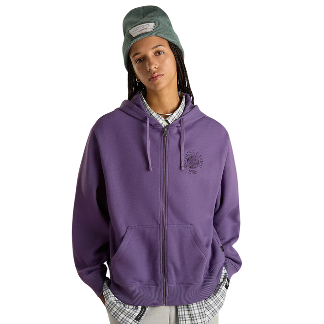 Womens Wellness Blousant Zip Hoodie Grape Jam